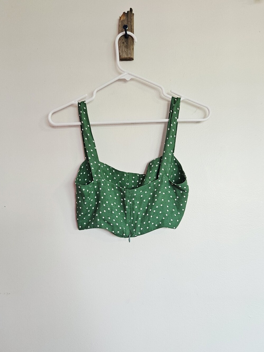 Reformation Set Green Polka-Dot Button-Front Midi Skirt And Top Size 0 - Picture 5 of 7